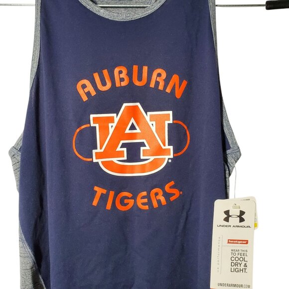Under Armour NCAA Auburn Tigers Singlet Tank Top Women's M NWT Navy Gray - Picture 2 of 5